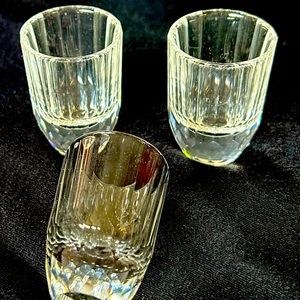 Vintage Swarovski Silver Crystal Shot Glasses. Six glasses. 2sets of 3.